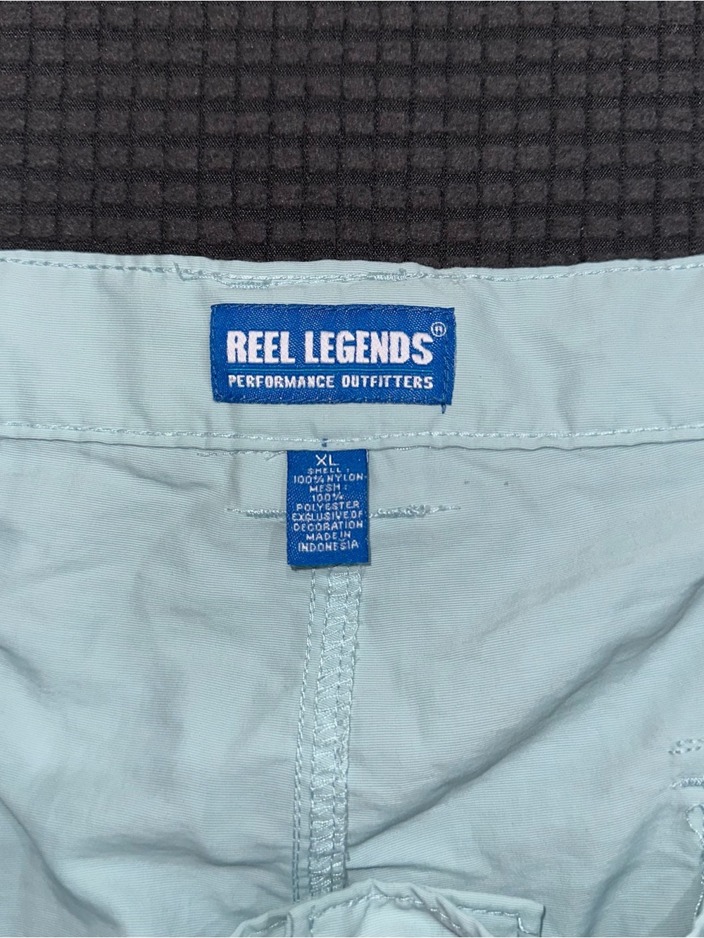 Reel Legends Fishing Shorts Mens XL Mint Blue Green Nylon Performance Cargo - Picture 5 of 8